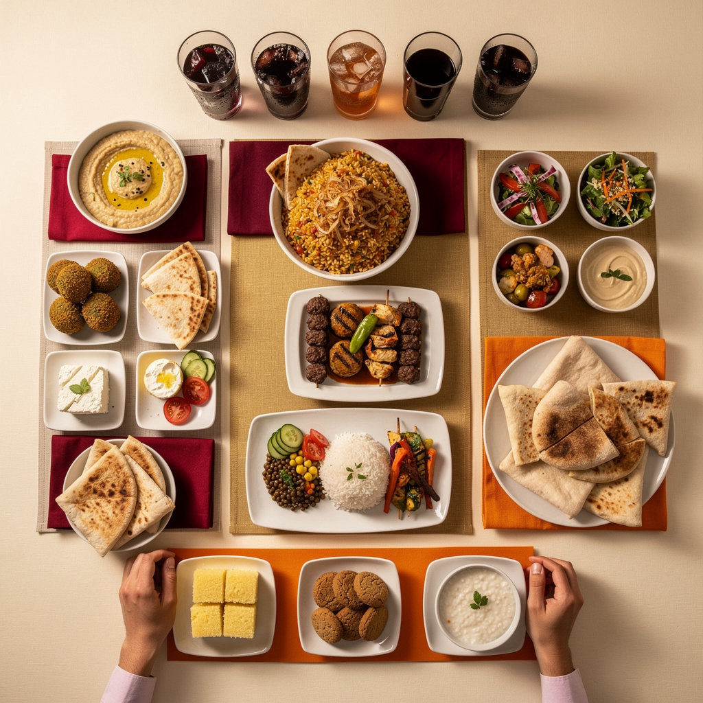 Miss Egypt Restaurant full menu display - traditional Egyptian dishes with fresh ingredients and authentic recipes